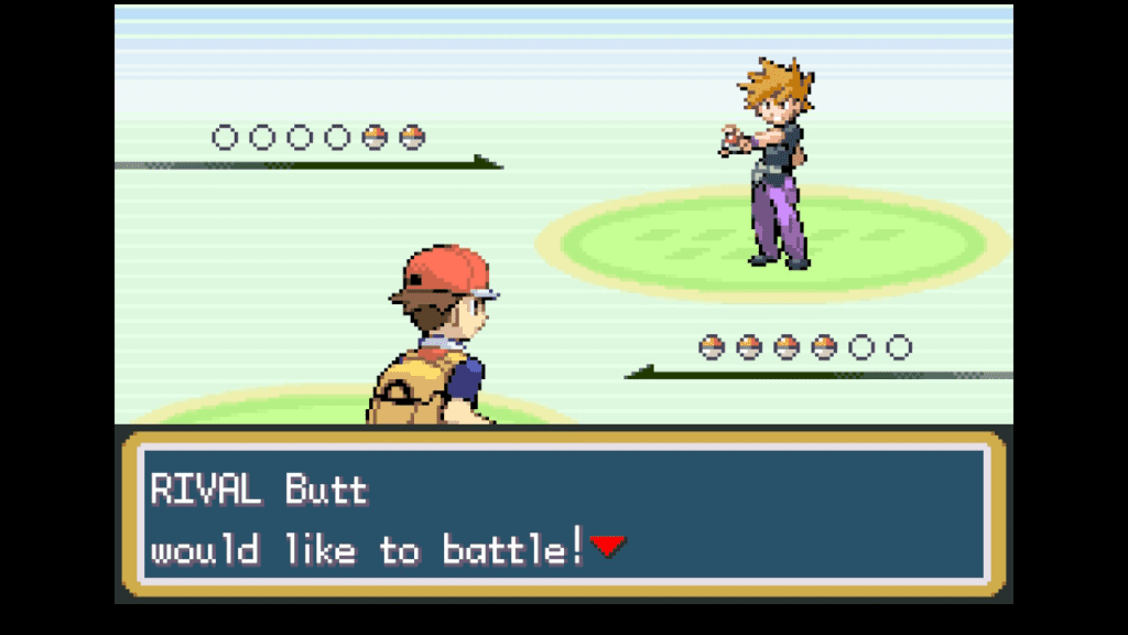 pokemon fire red rival battle